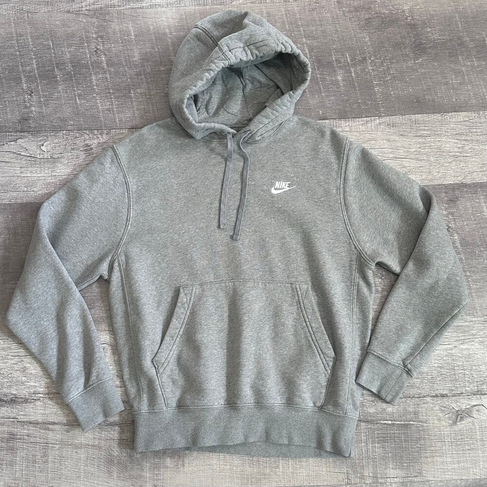 Nike Sportswear Club Fleece Pullover Hoodie Womens S Grey Sweatshirt Athletic